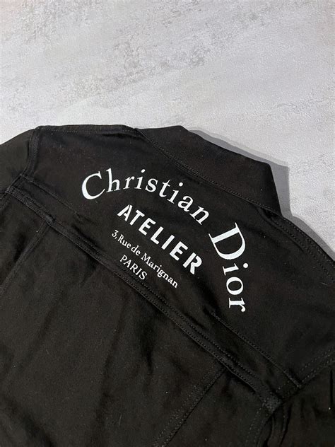 black dior jacket men's|christian Dior atelier denim jacket.